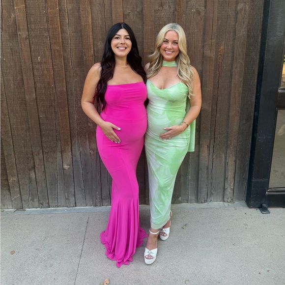 Zara Tulle Midi Dress with Scarf - Picture 2 of 3